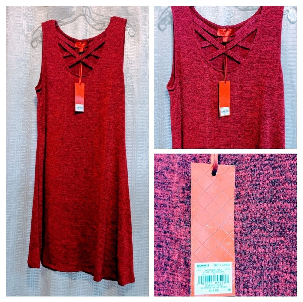 XL Jennifer Lopez burgundy swing dress👗